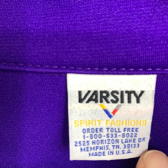 Vintage Varsity Spirit Fashions Cheer Track Suit Jacket Pants Purple Gold Y2K - Picture 7 of 12